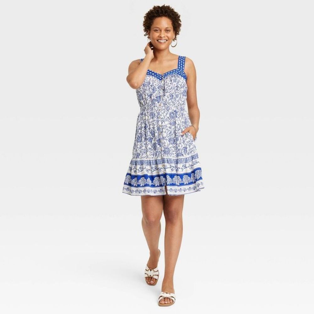Women's Sleeveless Dress - Knox Rose Ivory Floral S